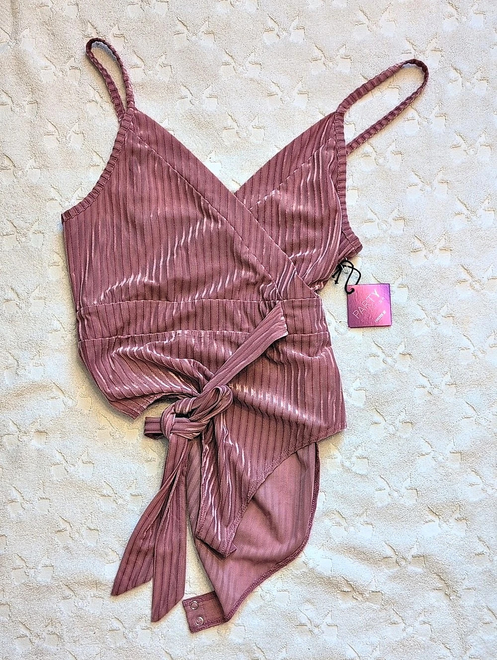 Forever 21 Pink Wrap Bodysuit Size Medium NWT